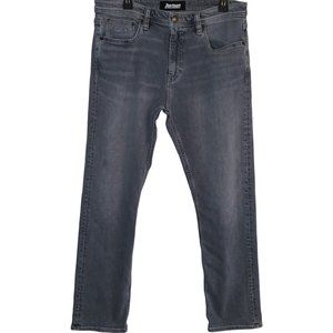 REVTOWN SIZE 33X29 GRAY DENIM SHARP FIT STRAIGHT LEG JEANS